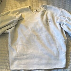 Hollister White Sweatshirt Classic Crew Neck